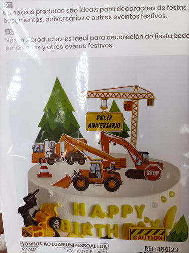 Topper Bolo Feliz Aniversário 12